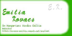 emilia kovacs business card